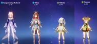 Nilou + Kokomi + Nahida + Yaoayao team (Image via Sportskeeda/HoYoverse)